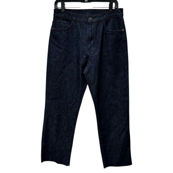 Massimo Dutti Frayed Leg Crop Jeans Size 8 - Picture 1 of 6